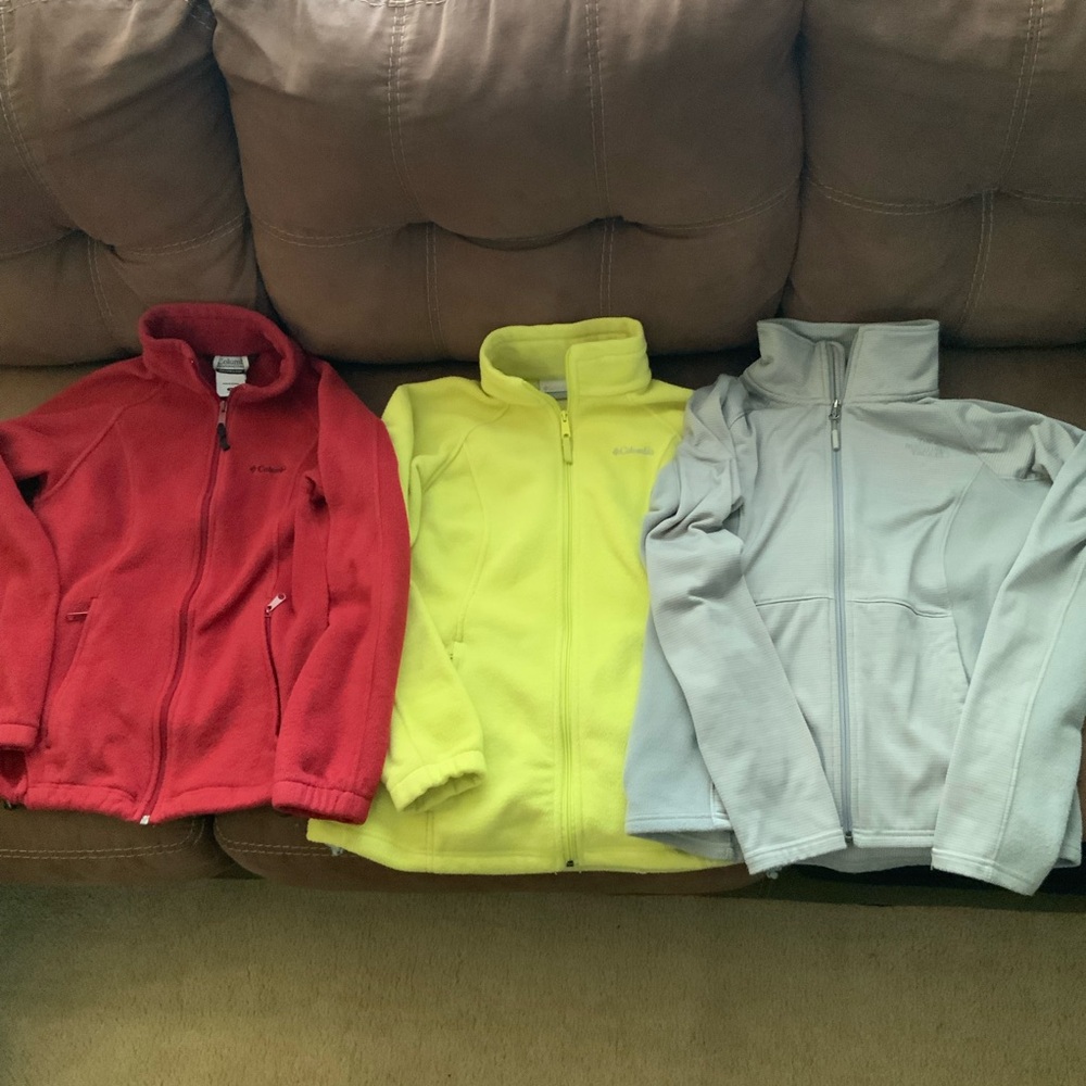 3 Columbia North Face Women’s Fleece Jackets Small medium